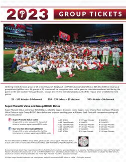 Phillies 2023 Group Tickets